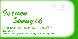 istvan spanyik business card